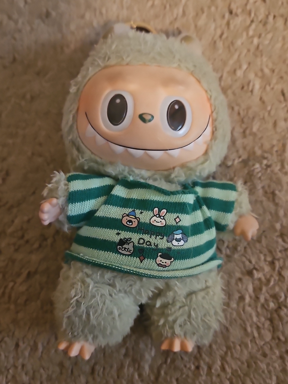 POPMART LABUBU GREEN WITH SHIRT